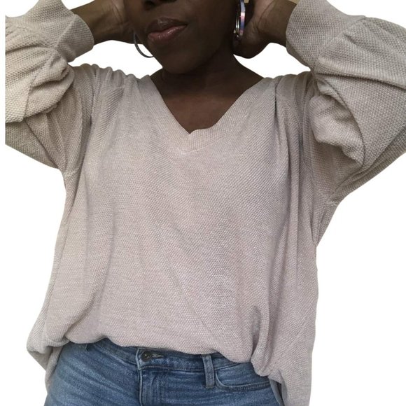 (NWT)  Balloon Puff Sleeve Chenille Sweater - Picture 5 of 6